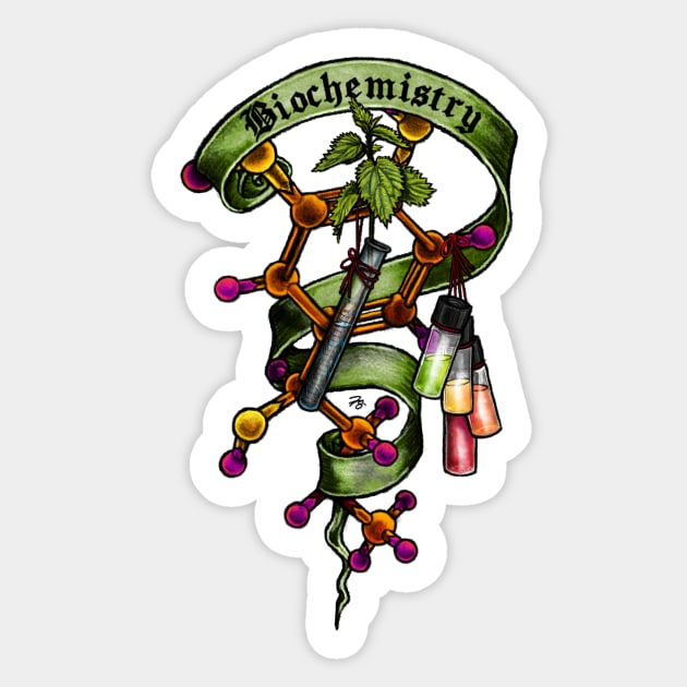 Biochemistry Nerd Banner Sticker by FreyStrandDraws